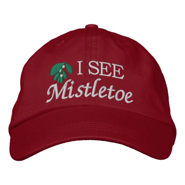 I See Mistletoe - SRF Embroidered Baseball Cap (Front)
