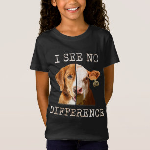 I See No Difference Vegetarian Vegan Cow And Dog L T-Shirt