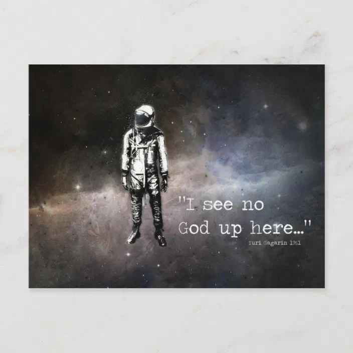 I See No God Up Here Postcard Zazzle Com