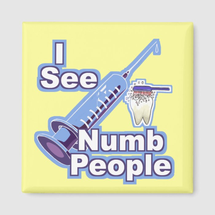 I See Numb People Fridge Magnets