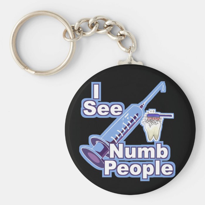 I See Numb People Keychain