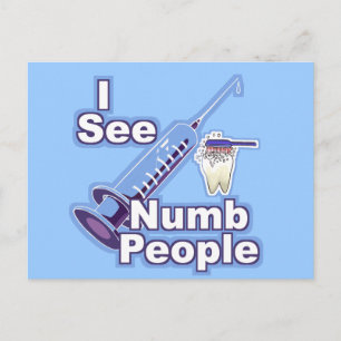 I See Numb People Postcard