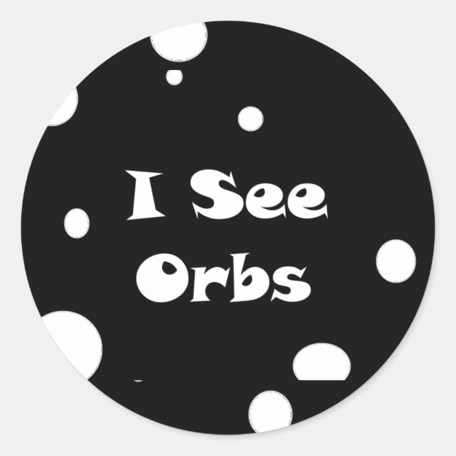 I See Orbs-sticker Classic Round Sticker (Front)