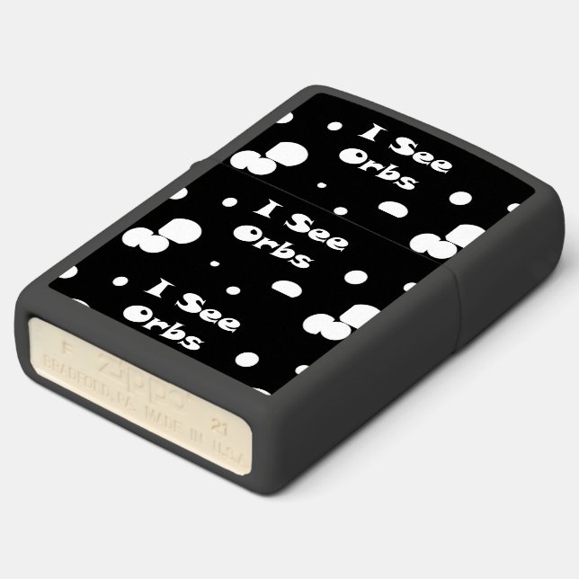 I See Orbs Zippo Lighter (Angled)