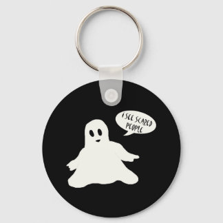 I see scared people Keychain