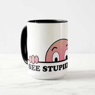 I See Stupid People Funny | Pink Mug