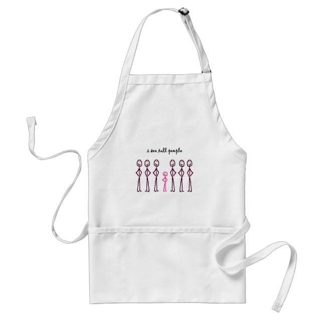 I See Tall People Adult Apron (Front)