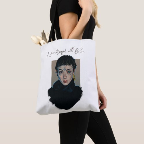 I see through BS witchy artful mystical fantasy Tote Bag