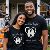 I See Wed People Ghost Couple Halloween Wedding