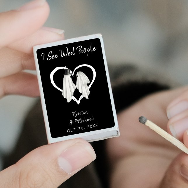 I See Wed People Ghost Halloween Wedding Matchboxes (I See Wed People Ghost Halloween Wedding Matchboxes
)
