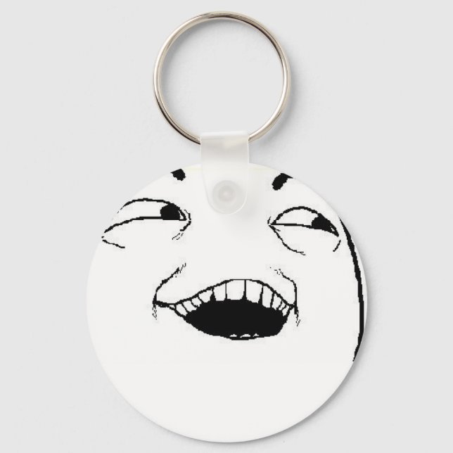 I See What You Did Comic Face Keychain (Front)