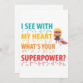 I See With My Heart Girl - Blindness Braille (Front/Back)