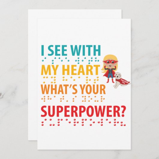 I See With My Heart Girl - Blindness Braille (Front/Back)