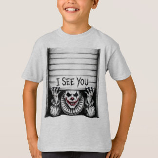 I See You - Creepy Clown Halloween Horror T-Shirt 