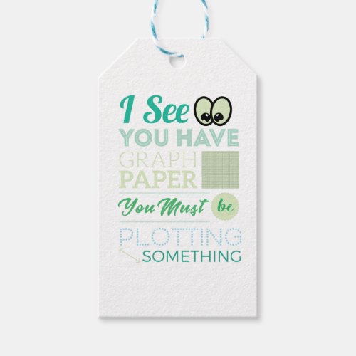 I See You Have Graph Paper Plotting Funny Math Gift Tags