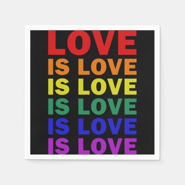 I See You I love You I Accept You Tshirt LGBT Prid Napkins (Front)