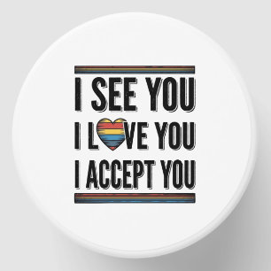 I See You Love You Accept You Pride Shirt Design_1 Mini Candle Favors