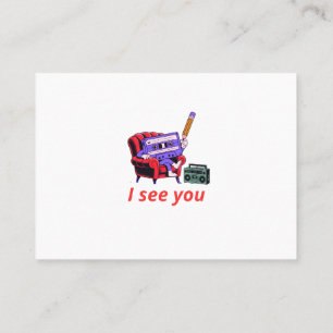 I See You Retro Cassette Lounge Business Card