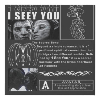 I See You" Soul Connection Art - Minimalist Black Faux Canvas Print