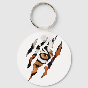 I See You. Tiger Eye And Claw Keychain