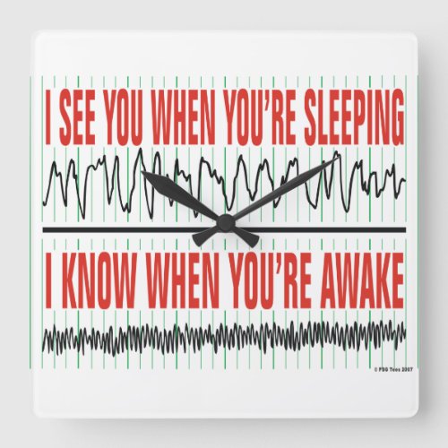 I See You When Youre Sleeping Clock