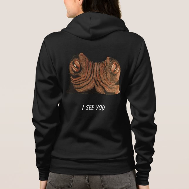 I see you women's dark hoodie (Back)