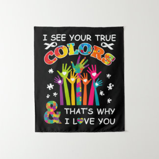 I See Your True Colors Autism Awareness Tapestry