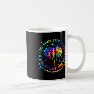 I See Your True Colors Puzzle World Autism Awarene Coffee Mug