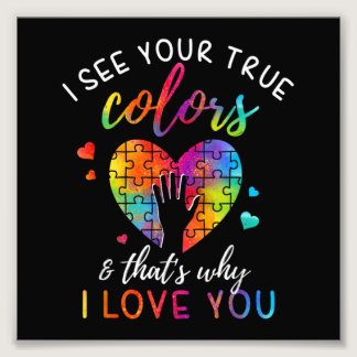 I See Your True Colors, Puzzle World Autism Photo Print