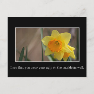 I see your ugly is both inside and outside postcard