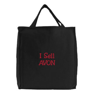 I Sell AVON Embroidered Tote Bag