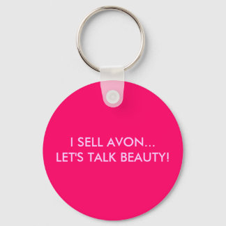 I SELL AVON... LET'S TALK BEAUTY! KEYCHAIN