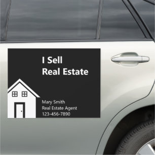 I Sell Real Estate Agent Name Phone Number (house) Car Magnet