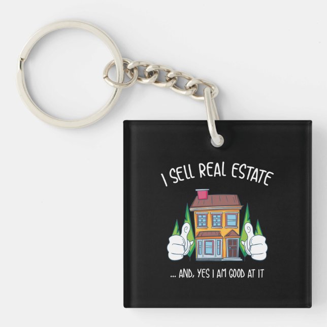 I Sell Real Estate Keychain (Front)