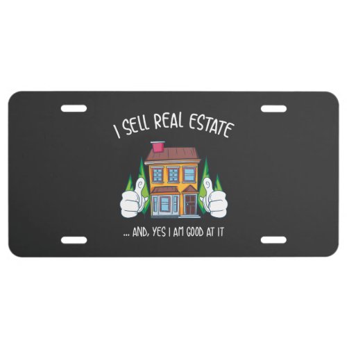 I Sell Real Estate License Plate