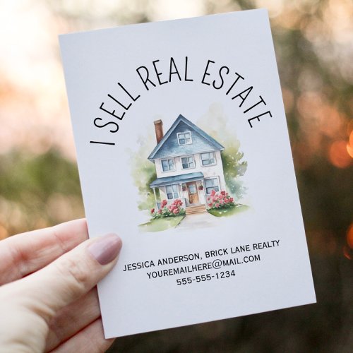 I Sell Real Estate Promotional House Postcard