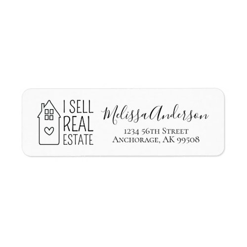 I Sell Real Estate Promotional Realty Address Label