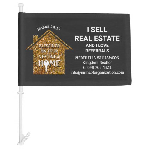 I SELL REAL ESTATE Realtor Car Flag