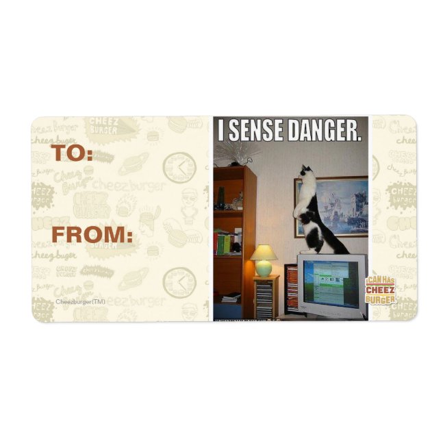 I sense danger label (Front)
