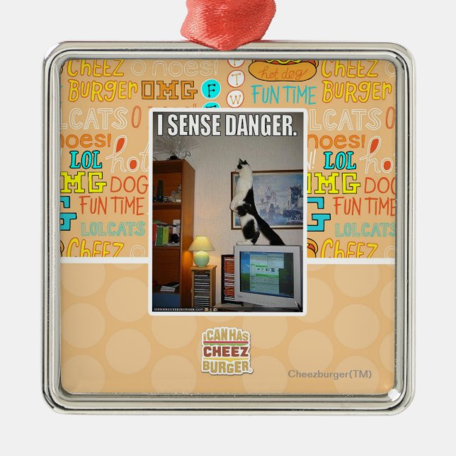 I sense danger metal ornament (Front)