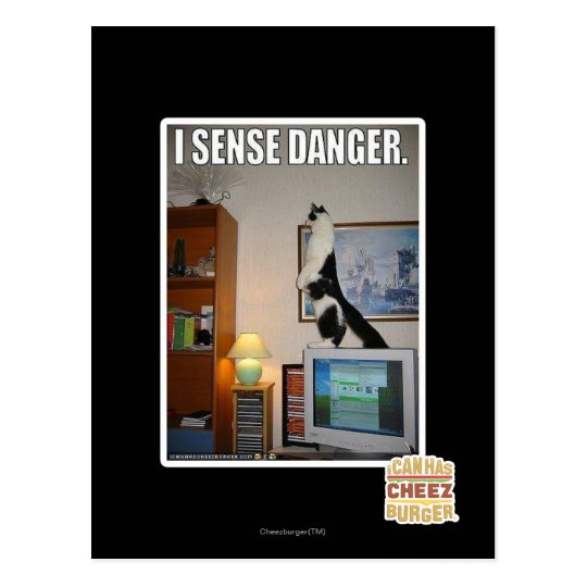 I sense danger postcard | Zazzle.com