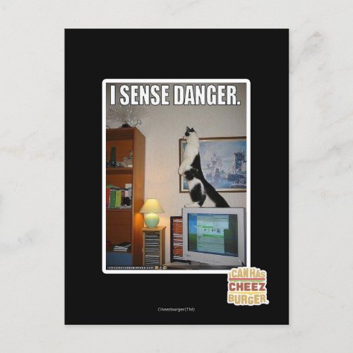 I sense danger postcard