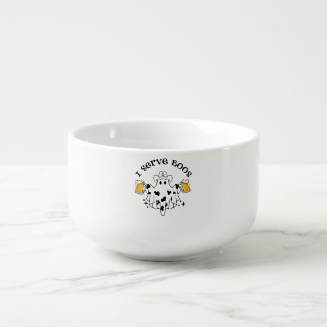I serve Boos! Bartender spooky Soup Mug (Front)