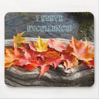 I Serve Excellence! mousepad Autumn Leaves