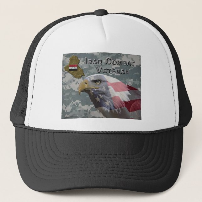 I Served - Irag Combat Veteran Trucker Hat (Front)