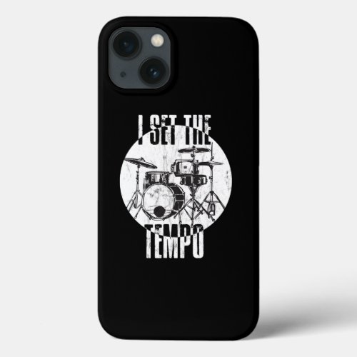 I Set The Tempo Unicorn Drummer  iPhone 13 Case