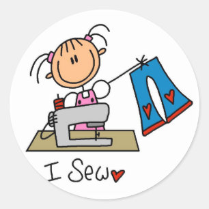 I Sew Classic Round Sticker