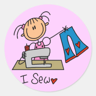 I Sew T-shirts and Gifts Classic Round Sticker