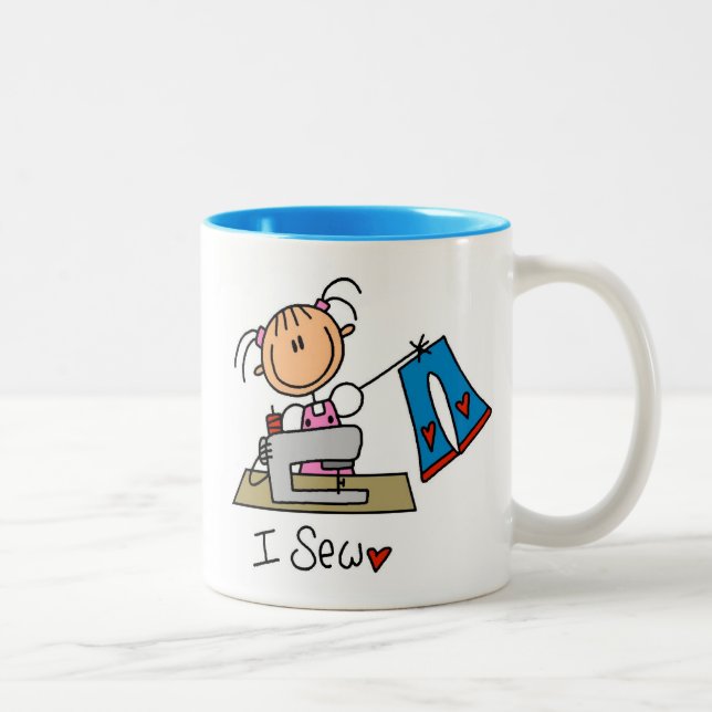 I Sew Two-Tone Coffee Mug (Right)