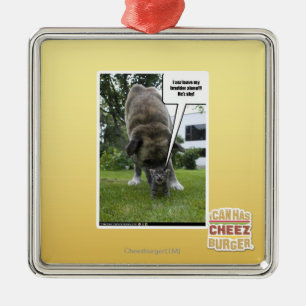 I sez leave my brudder alone metal ornament